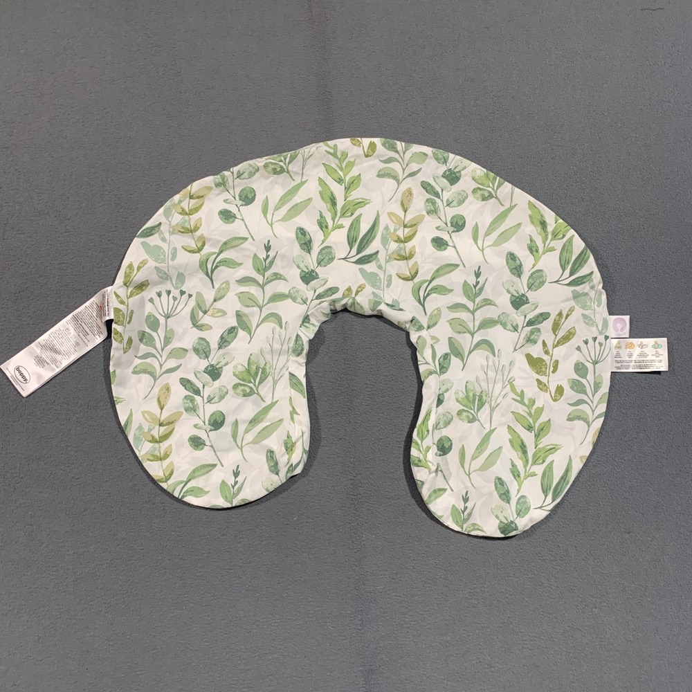 Boppy Original Nursing Pillow Slipcover Eucalyptus Leaf Green White Unisex
